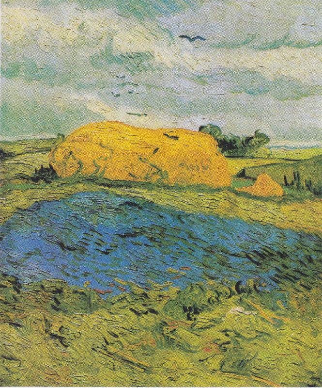 Vincent Van Gogh Heuschober an einem Regentag china oil painting image